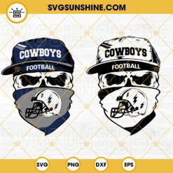 Dallas Cowboys Skull SVG, Cowboys Footbal SVG PNG DXF EPS Cut Files