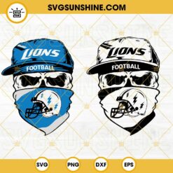Detroit Lions Skull SVG, Lions Football SVG PNG DXF EPS Cut Files