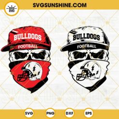 Georgia Bulldogs Skull SVG, Bulldogs Football SVG PNG DXF EPS Cut Files