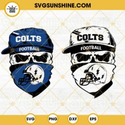 Indianapolis Colts Skull SVG, Colts Football SVG PNG DXF EPS Cut Files