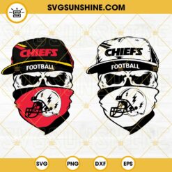 Kansas City Chiefs Skull SVG, Chiefs Football SVG PNG DXF EPS Cut Files