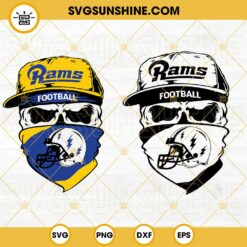 Los Angeles Rams Skull SVG, Rams Football SVG PNG DXF EPS Cut Files
