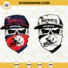 New England Patriots Skull SVG, Patriots Football SVG PNG DXF EPS Cut Files