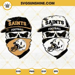 New Orleans Saints Skull SVG, Saints Football SVG PNG DXF EPS Cut Files