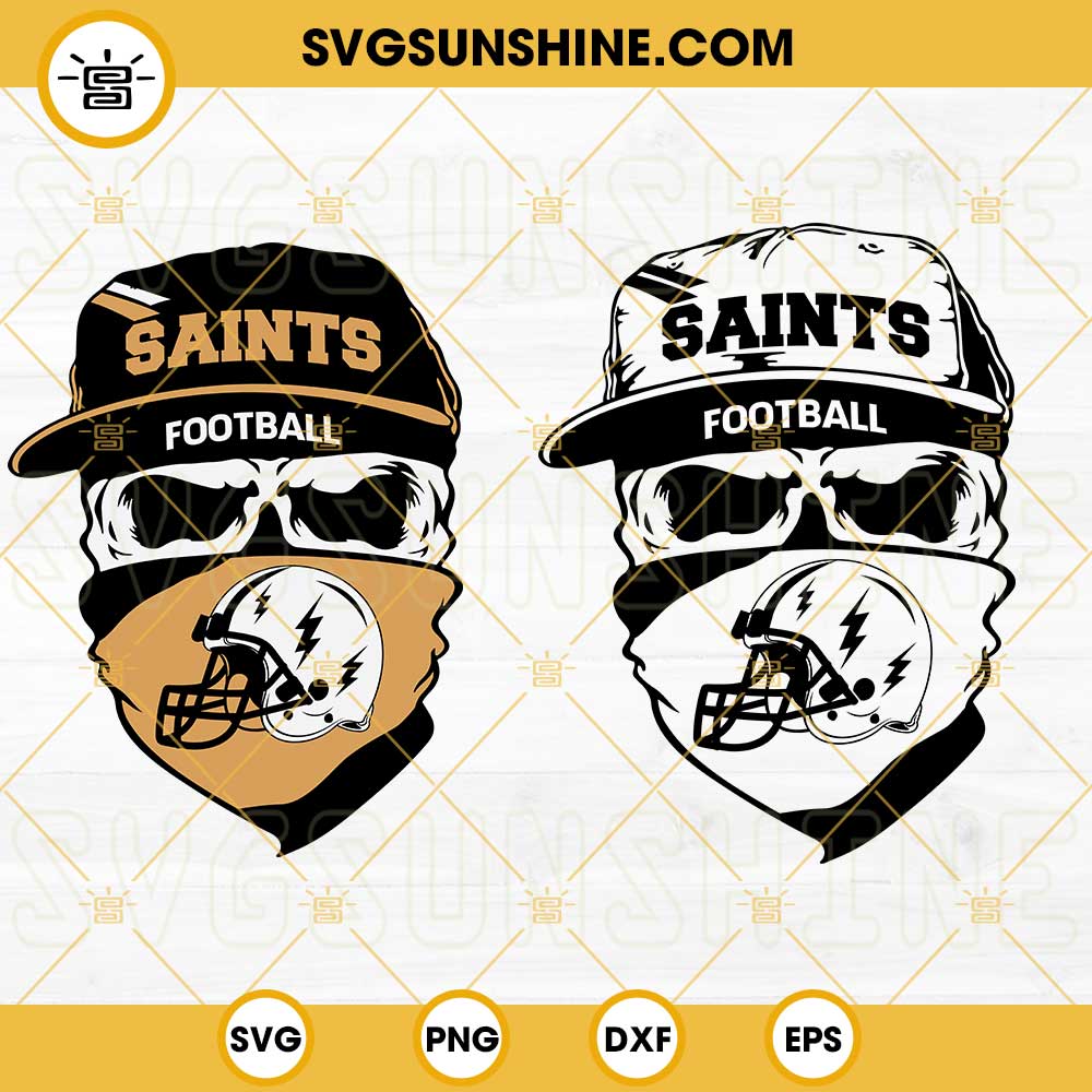 New Orleans Saints Skull SVG, New Orleans Saints Football