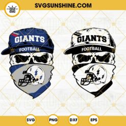 New York Giants Skull SVG, Giants Footbal SVG PNG DXF EPS Cut Files