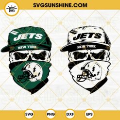 New York Jets Skull SVG, Jets Football SVG PNG DXF EPS Cut Files