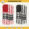 Alabama Crimson Tide American Flag SVG, Alabama Football SVG PNG DXF EPS Cut Files