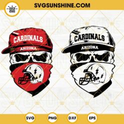 Arizona Cardinals Skull SVG, Cardinals Football SVG PNG DXF EPS Cut Files