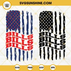 Buffalo Bills American Flag SVG, Bills Football SVG PNG DXF EPS Cut Files