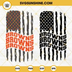 Cleveland Browns American Flag SVG, Browns Football SVG PNG DXF EPS Cut Files