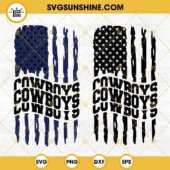 Dallas Cowboys American Flag SVG, Cowboys Football SVG PNG DXF EPS Cut Files