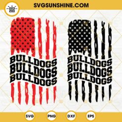 Georgia Bulldogs American Flag SVG, Bulldogs Football SVG PNG DXF EPS Cut Files