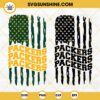 Green Bay Packers American Flag SVG, Packers Football SVG PNG DXF EPS Cut Files