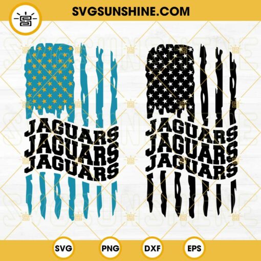 Jacksonville Jaguars American Flag SVG, Jaguars Football SVG PNG DXF EPS Cut Files