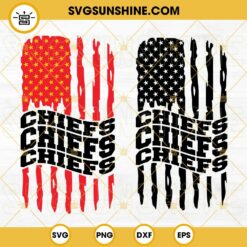 Kansas City Chiefs American Flag SVG, Chiefs Football SVG PNG DXF EPS Cut Files