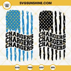 Los Angeles Chargers American Flag SVG, Chargers Football SVG PNG DXF EPS Cut Files