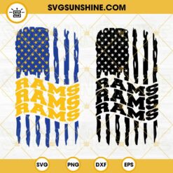 Los Angeles Rams American Flag SVG, Rams Football SVG PNG DXF EPS Cut Files