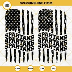 Michigan State Spartans American Flag SVG, Spartans Football SVG PNG DXF EPS Cut Files