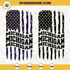 Michigan Wolverines American Flag SVG, Michigan Football SVG PNG DXF EPS Cut Files