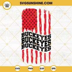 Ohio State Buckeyes American Flag SVG, Buckeyes Football SVG PNG DXF EPS Cut Files