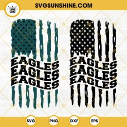 Philadelphia Eagles American Flag SVG, Eagles Football SVG PNG DXF EPS Cut Files