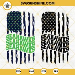 Seattle Seahawks American Flag SVG, Seahawks Football SVG PNG DXF EPS Cut Files