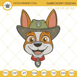 Tracker Paw Patrol Embroidery Design File