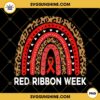 Red Ribbon Week Leopard Rainbow PNG File Digital Download