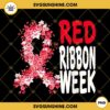 Red Ribbon Week PNG, Red Ribbon Awareness PNG File Digital Download