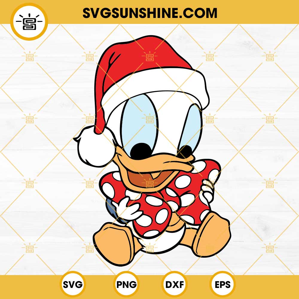 Baby Daisy Duck Christmas SVG, Donald Duck Christmas SVG PNG DXF EPS Cut  Files