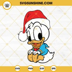 Ho Ho Ho Donald Duck Christmas SVG, Disney Christmas Donald Santa Hat SVG, Ho Ho Ho SVG
