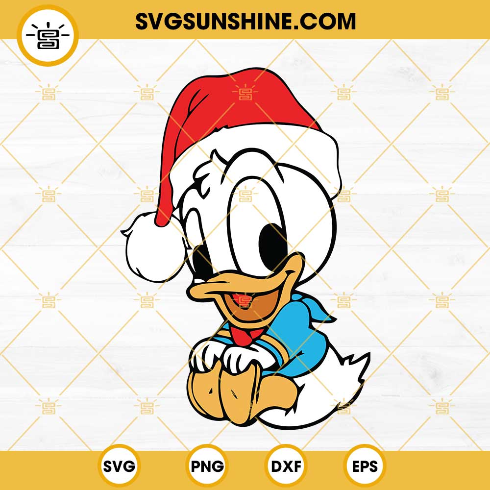 Baby Donald Duck Christmas SVG PNG DXF EPS Cut Files