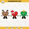 Bad Bunny Heart Christmas Tree SVG, Bad Bunny Heart Reindeer Ornament SVG PNG DXF EPS Cut File