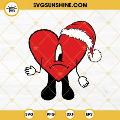 Bad Bunny Santa Hat Christmas SVG, Bad Bunny Santa Claus SVG PNG DXF EPS Cut Files