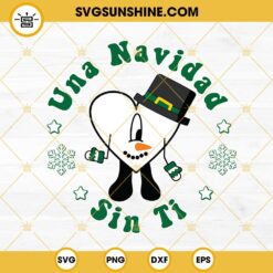 Bad Bunny Christmas SVG, Una Navidad Sin Ti SVG, Bad Bunny Heart Snowman Christmas SVG
