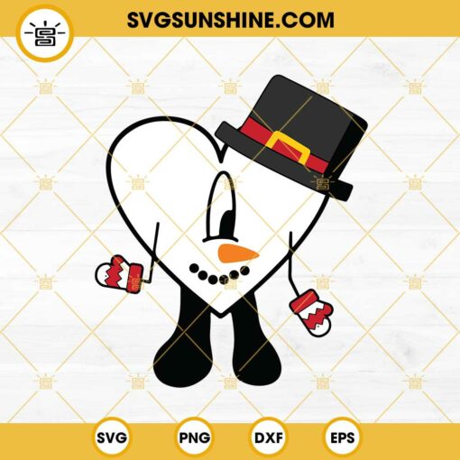 Bad Bunny Frosty Snowman Christmas SVG PNG DXF EPS Files