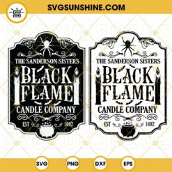 Black Flame Candle Company SVG Bundle, The Sanderson Sisters SVG, Candle SVG, Hocus Pocus SVG