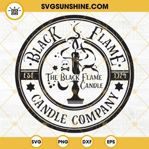 Black Flame Candle Company SVG, Hocus Pocus SVG, The Black Flame Candle SVG