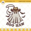 Boo Haw Embroidery Designs, Western Ghost Embroidery Design File