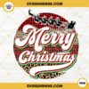 Buffalo Plaid And Cheetah Merry Christmas Ornament PNG File Digital Download