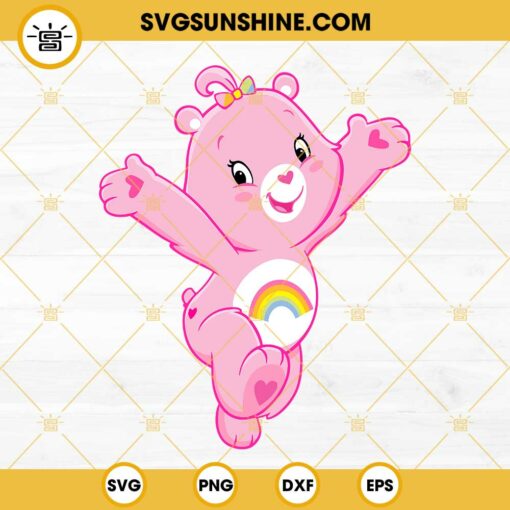 Cheer Bear Care Bear SVG DXF EPS PNG Cricut Silhouette Clipart