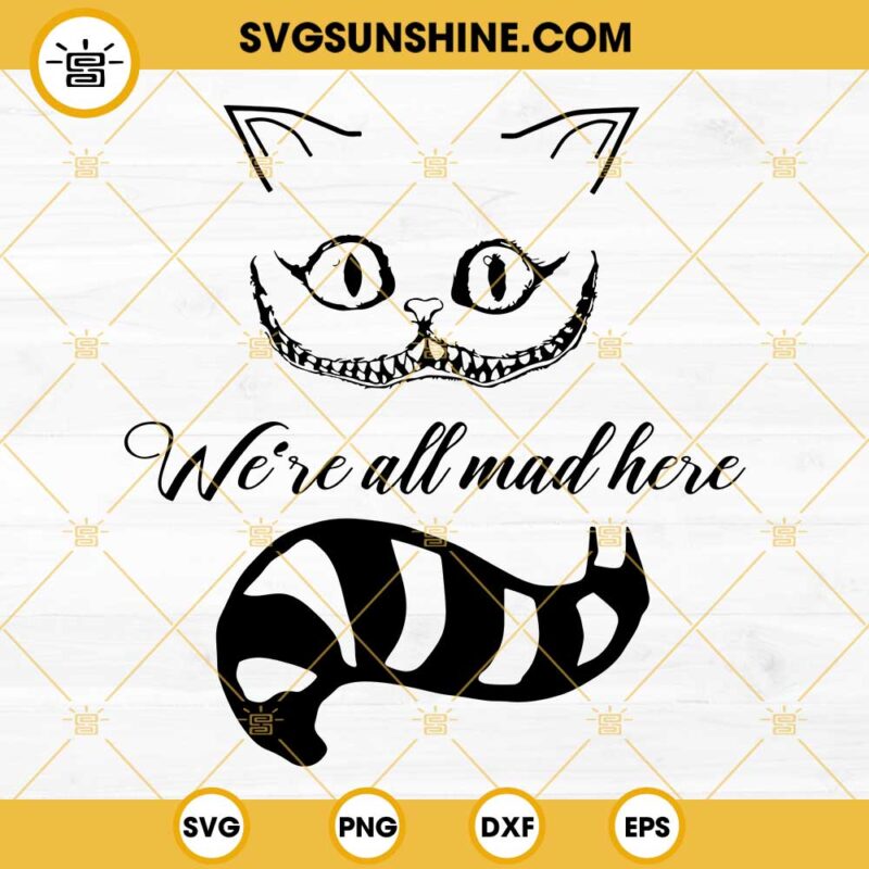 Cheshire Cat SVG, Alice in Wonderland SVG, Cat SVG, Tim Burton SVG