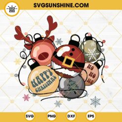 Christmas Ball Santa Claus SVG, Reindeer SVG, Ho Ho Ho Christmas SVG, Christmas Ornaments SVG