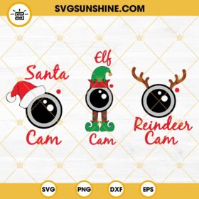 Christmas Cam SVG Bundle, Santa Cam SVG, Elf Cam SVG, Reindeer Cam SVG ...