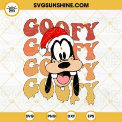 Christmas Goofy Face Santa Hat SVG, Disney Merry Christmas SVG PNG DXF EPS Cut Files