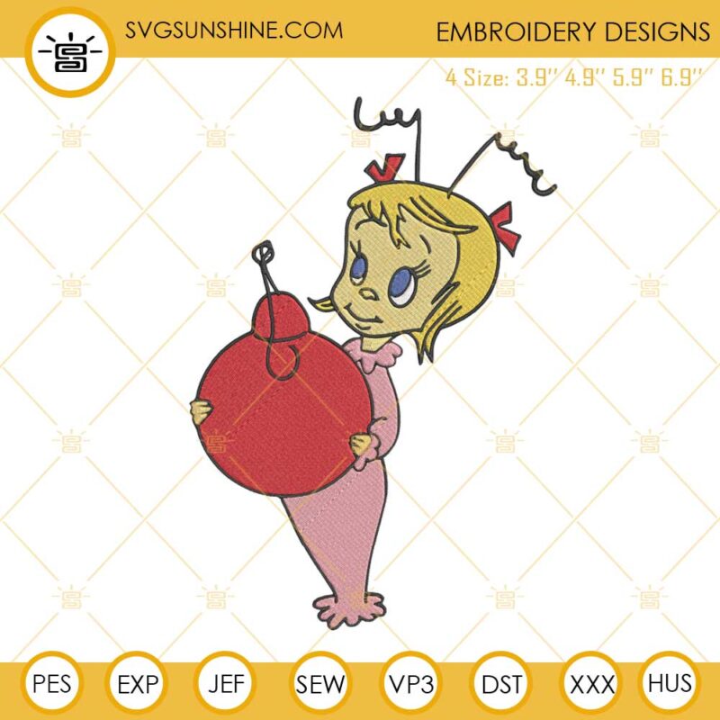 Cindy Lou Who Embroidery Design File