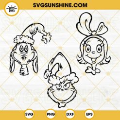 Cindy Lou Max And Grinch SVG Bundle, Grinch Friends Christmas Bundle SVG PNG DXF EPS Cut Files