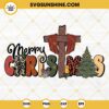 Cross Jesus Merry Christmas SVG, Christian Christmas SVG PNG EPS DXF Cut Files