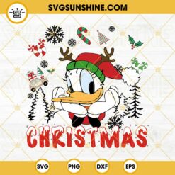 Daisy Duck Christmas SVG, Disney Daisy Christmas SVG PNG DXF EPS Files